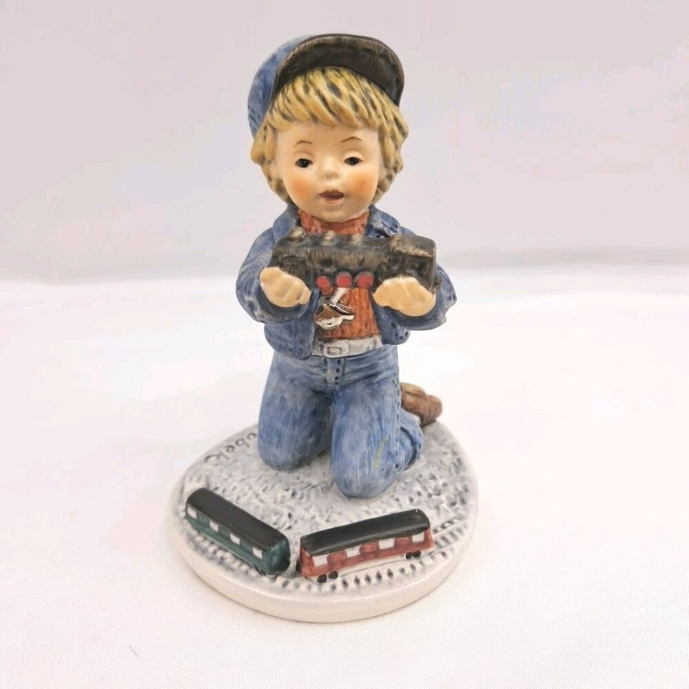 Goebel Todays Children Figurine Boy With Trains